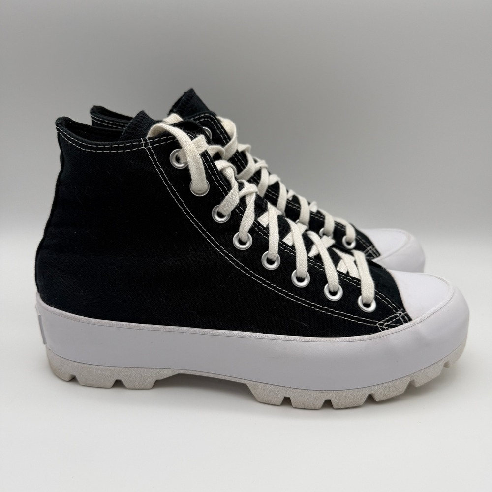 Converse Chuck Taylor All Star Shoes Womens 9 Black Lugged High Top Platform